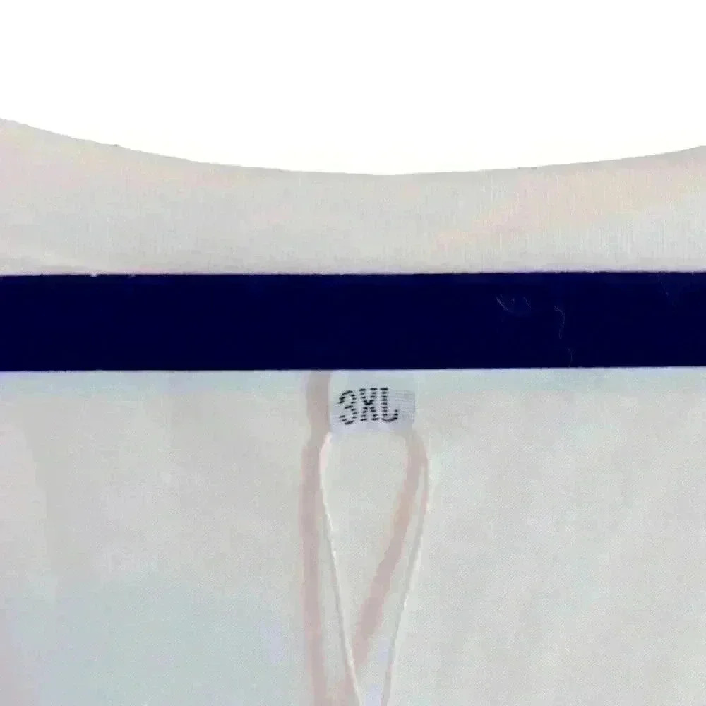 NWT: White V-Neck Swing Tee Size 3X - Picture 3 of 5